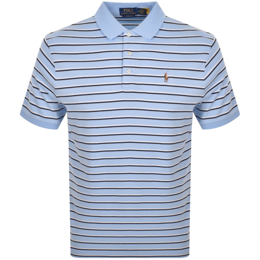 Ralph Lauren Striped Polo T Shirt Blue Mainline Menswear